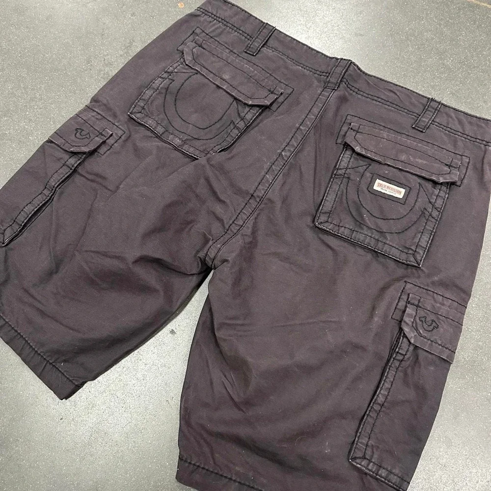 True Religion Baggy Brown Outdoor Streetwear Cargo Shorts Size 38